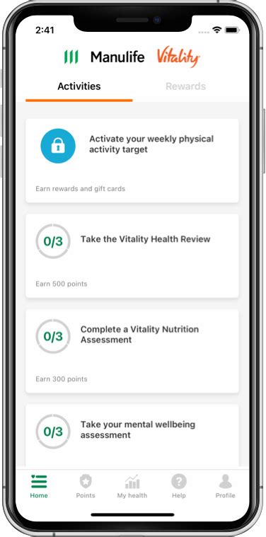 manulife vitality calculator.